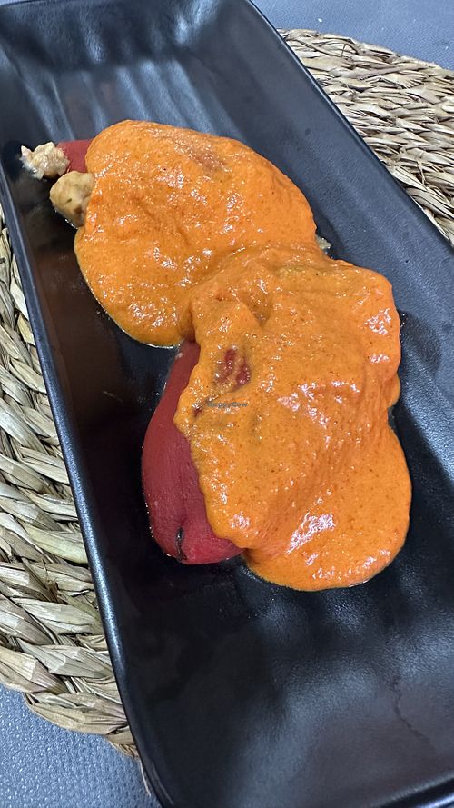 Pimientos rellenos de soja  at Balneario Casa Pallotti in Molinar