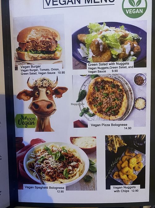 Vegan menu items  at Red Lips in Crete