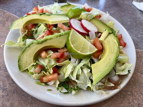 There are tacos hiding underneath...  at El Caporal  in Mount Angel