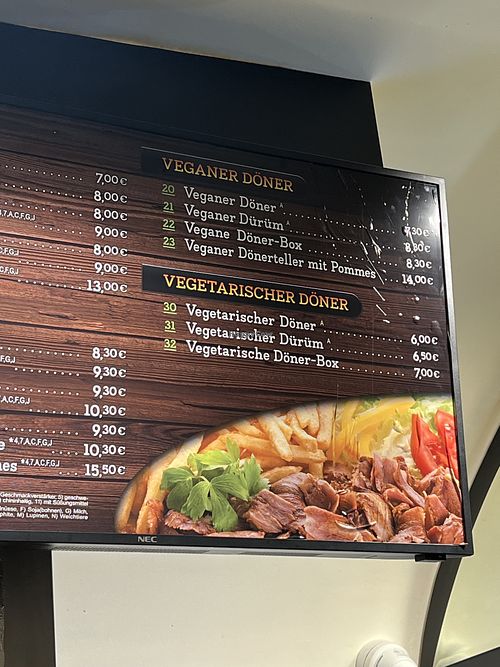 Vegan options   at Meat & Veggie Kebab in Regensburg