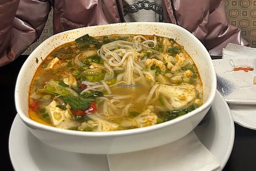 Spicy tofu soup. The portion is really big! at Lucky Lotus 97 in Fergus