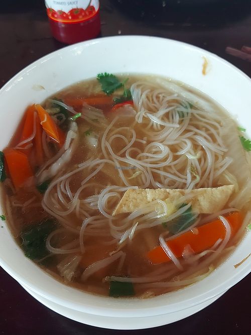 Noodle soup at YoYo Vegetarian Restaurant - Mi Nhon Em Hotel Muine (Mignonne Em) in Phan Thiet