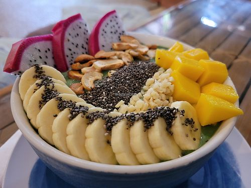 Green smoothie bowl #Veganuary at Art Cafe in Koh Phangan