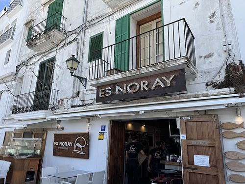 Vegan options are clearly marked. As of April -25 they were vegan poke bowl, vegan burger and vegetable paella.   at Es Noray in Ibiza