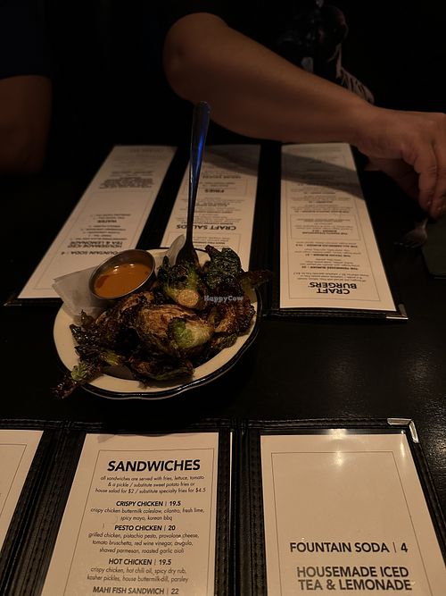 Brussel sprouts with seasame tahini sauce (Fire)  at Black Tap in Nashville