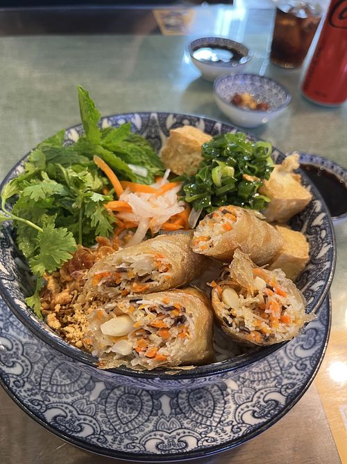 Rice noodles, tofu and veg spring rolls  at Saigon House - Al Manhal in Abu Dhabi