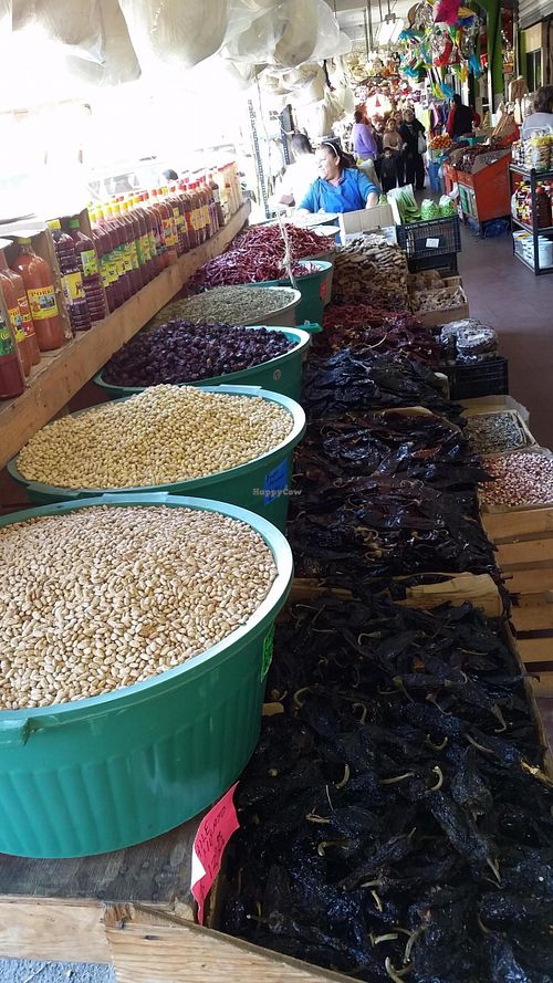 peppers at market at Mercado Miguel Hidalgo in Tijuana