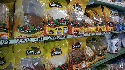 products at health store at Mercado Miguel Hidalgo in Tijuana