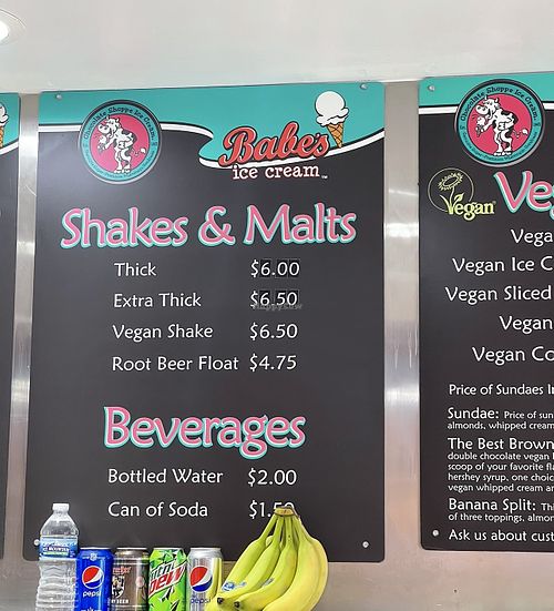 Vegan shakes!  at Babes Ice Cream in Milwaukee