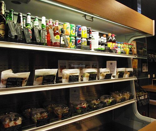 Fresh salads and sandwiches counter.Drinks. at Green Deli Cafe - A. Stambolyiski in Sofia