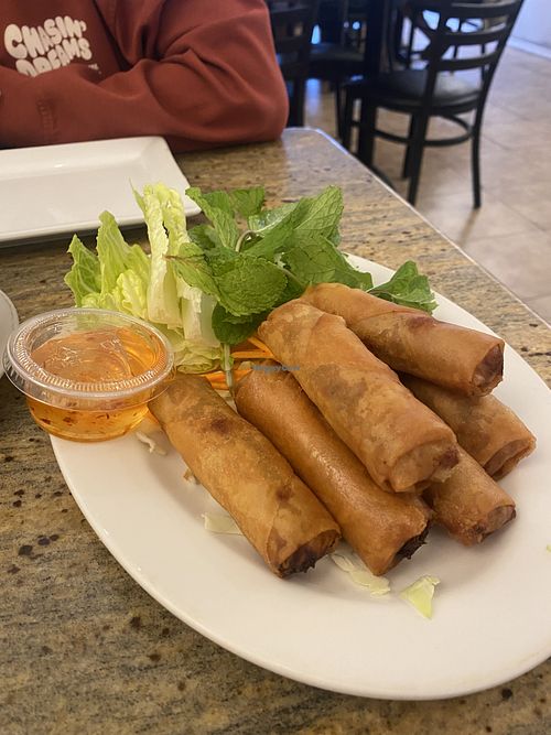 Vegetarian spring rolls   at Pad Thai in Honolulu