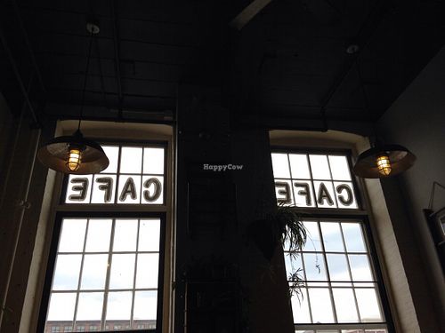 Window at Pingala Cafe in Burlington