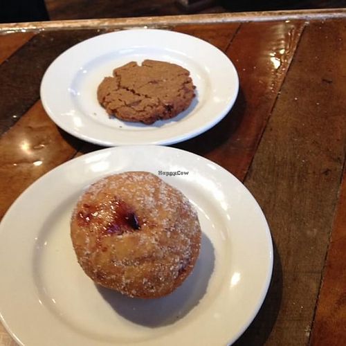 choco pb cookie and jelly donut  at Pingala Cafe in Burlington