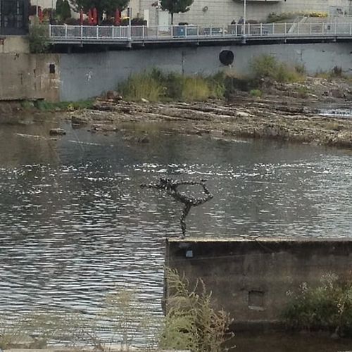 yoga statue  at Pingala Cafe in Burlington