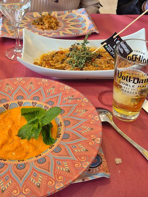 Arroz con setas & salmorejo at L'Orangier in Sevilla