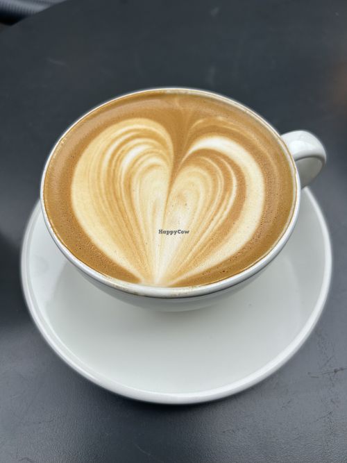 Oat milk latte  at Cen Cafe in Tokyo