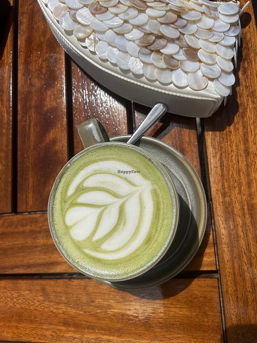 Oat milk matcha   at Pure in Faro