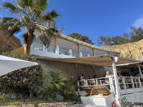 View behind from down upwards    at Amante in Ibiza