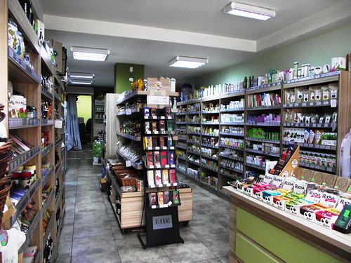 Inside the store at Zelen Bio in Sofia