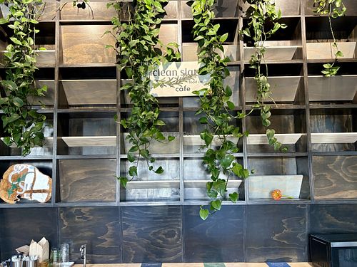 Entrance to cafe  at Clean Slate Cafe in Omaha