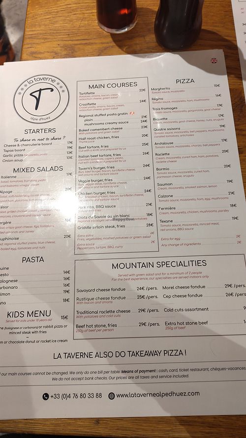  at La Taverne des Bergers in Huez