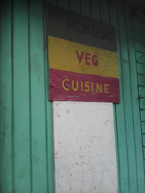Mokocho Veg Cuisine sign at Mokocho Cuisine in Castries City