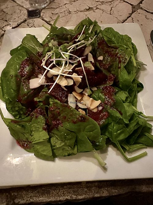 Beet salad.. be sure to specify NO CHEESE!  at Savant in St Croix