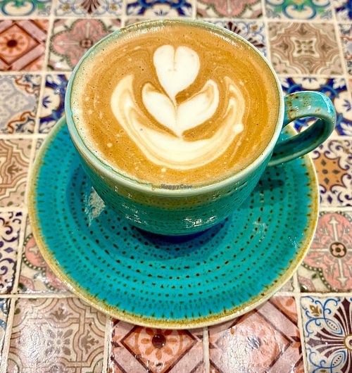 Soya latte at Trattoria by Cinque - Five in Dubai