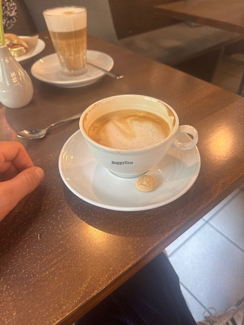 Haffercappuccino  at Café & Bistro Drehscheibe in Bad Schandau