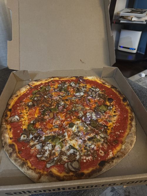 Vegan pizza   at Salt & Tobacco  in Toronto