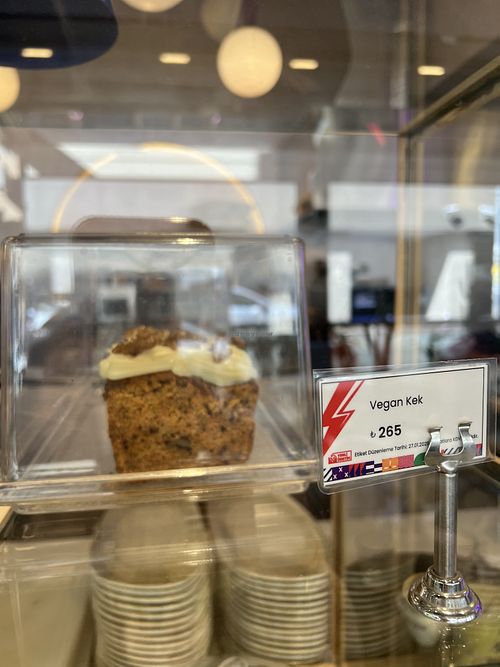 Vegan cake  at Espresso Bar Cadde in Istanbul