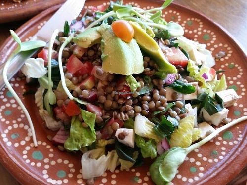 salad at Vegetariano Mar y Tierra in Tulum