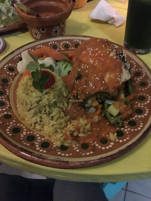 Stuffed poblano. Vegan.  at Vegetariano Mar y Tierra in Tulum