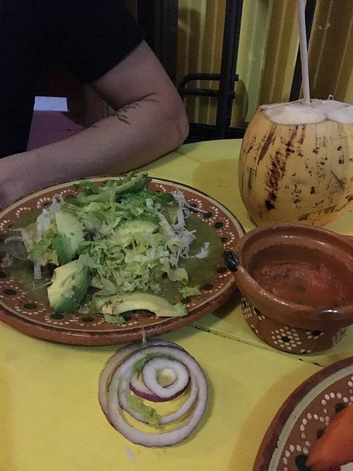 Enchiladas. Vegan.  at Vegetariano Mar y Tierra in Tulum