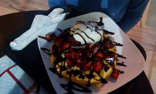 Vegan waffle  at Ice Queen Gelato in Athens