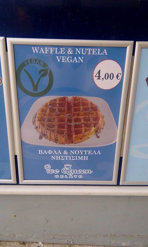 vegan waffle at Ice Queen Gelato in Athens