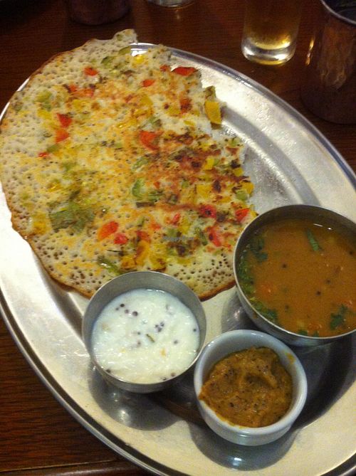 Vegetable oothapam at Jaipur Palace in Manchester