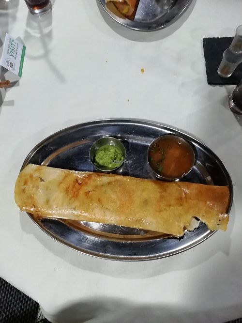 A Beautiful Dosa (couldn't wait to try it before the photo) at Jaipur Palace in Manchester