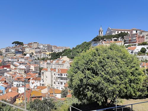 View from the terrace at Café da Garagem in Lisbon