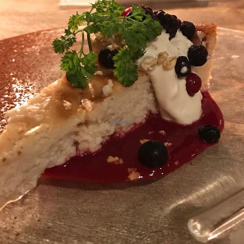 tofu cheesecake  at Paprika Shokudo Vegan in Osaka