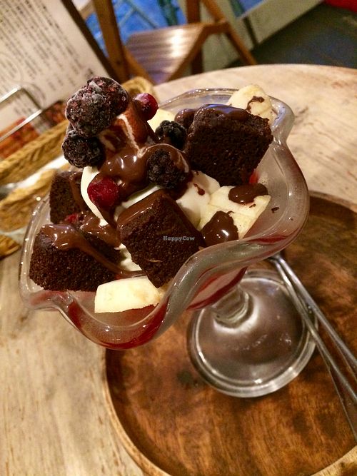Soy ice cream parfait  at Paprika Shokudo Vegan in Osaka
