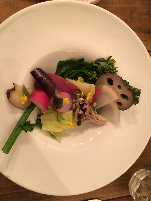 Steamed veggies salad at Paprika Shokudo Vegan in Osaka