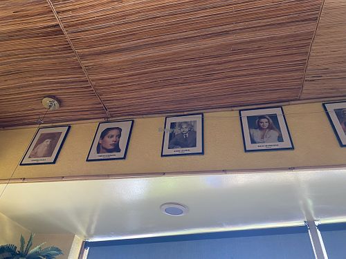 Famous Vegans + Vegetarians Decor (on wall)  at One Veg World in West Covina