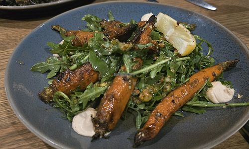 without the honey glaze to be Vegan. Tangy and tasty it works well with the cashew cheese. at Gather in Omaha