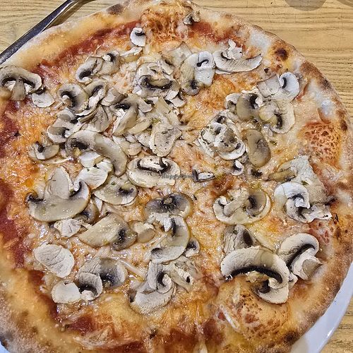 Generous serving of mushrooms! at Franco's in Leeds