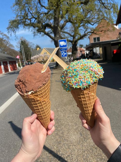 My vegan ice-cream😍 at Jægerspris Is in Jaegerspris