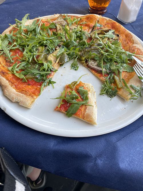 This is the vegan pizza. It was good.  at Ristorante Pizzeria Gargano in Tropea