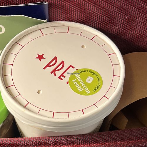 moroccan lentil soupp  at LAX - Pret A Manger - TB in Los Angeles