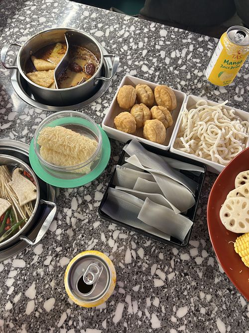 Noodles, various vegetables   at Yo! Hot Pot X Dim Sum in Modbury