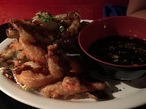Vegan tempura vegetables at Sticky Rice in Washington
